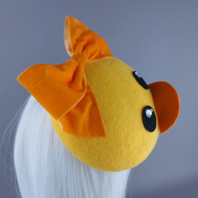"Duck Face" Yellow Duckling Fascinator Hat