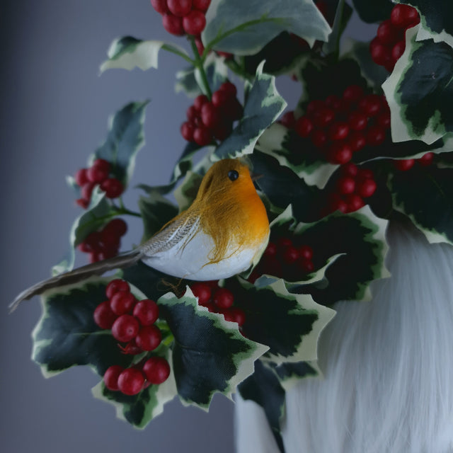Large Holly & Robins Xmas Headdress