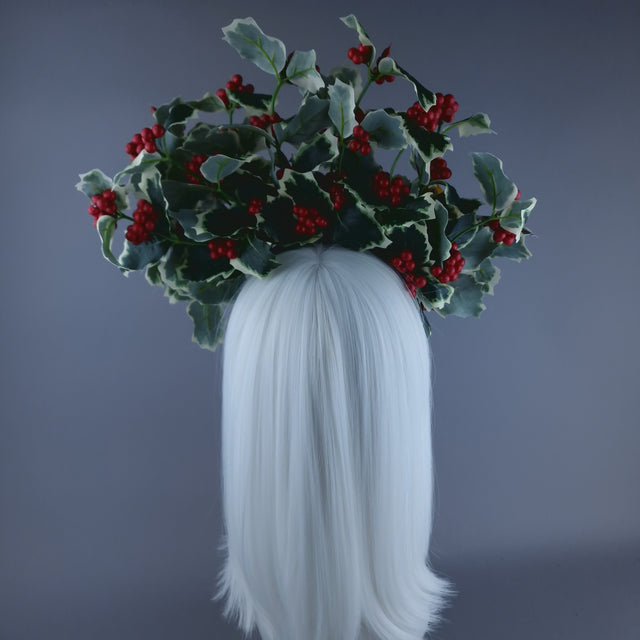 Large Holly & Robins Xmas Headdress