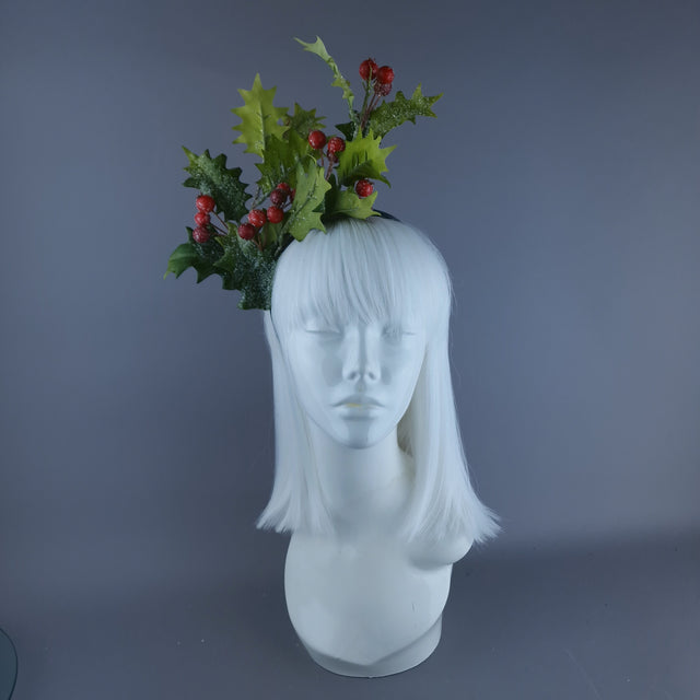 Holly Glitter Xmas Headdress
