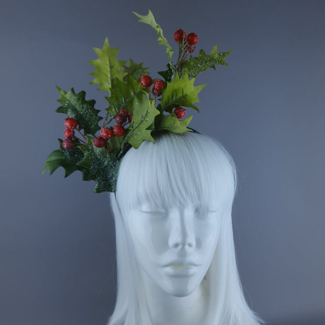 Holly Glitter Xmas Headdress