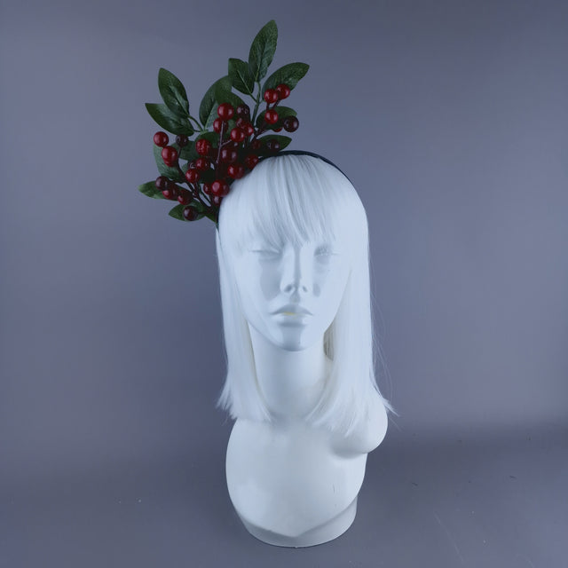 Red Berry & Leaves Xmas Headdress