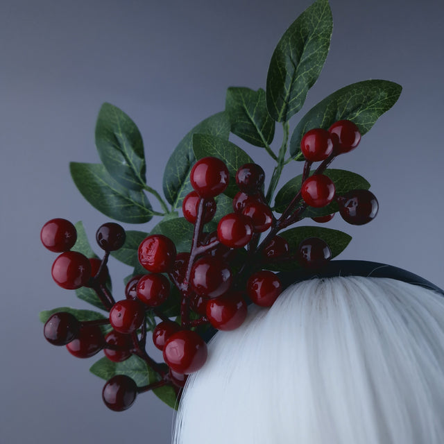Red Berry & Leaves Xmas Headdress