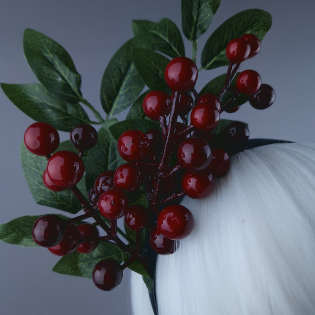 Red Berry & Leaves Xmas Headdress