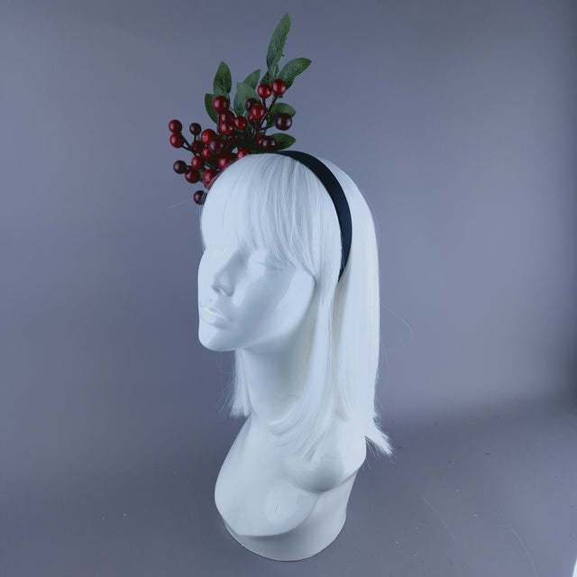 Red Berry & Leaves Xmas Headdress