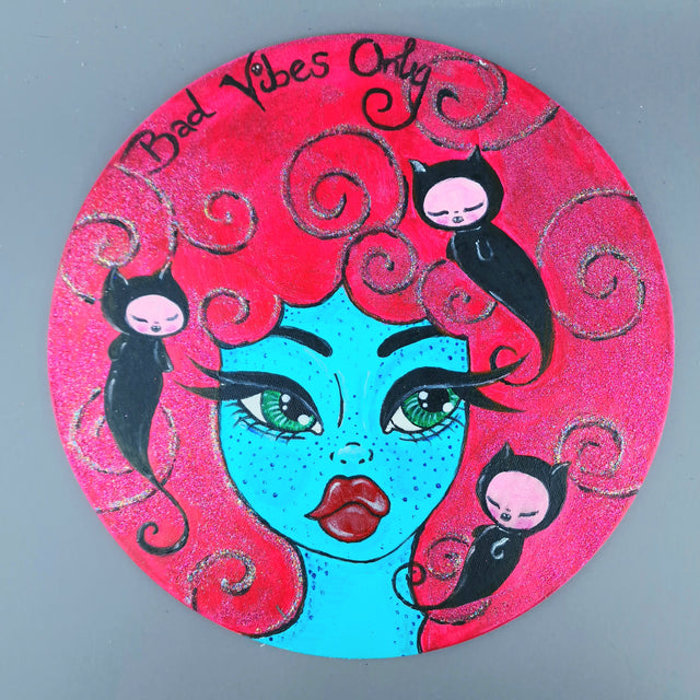 "Bad Vibes Only" Painting