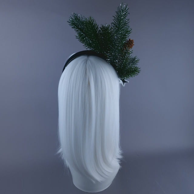 Pine Cones & Silver Star Xmas Headdress