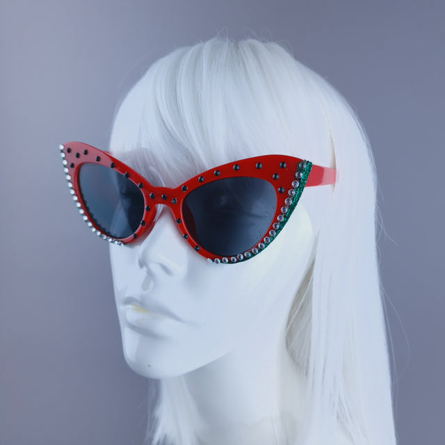 "Freedom" Watermelon Cat Eye Sunglasses (Charity)