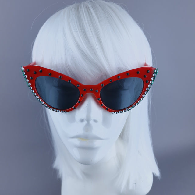 "Freedom" Watermelon Cat Eye Sunglasses (Charity)