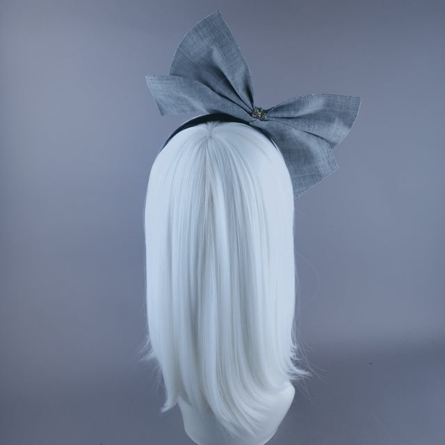 "Dilly" Glitter Bow Headband Headpiece