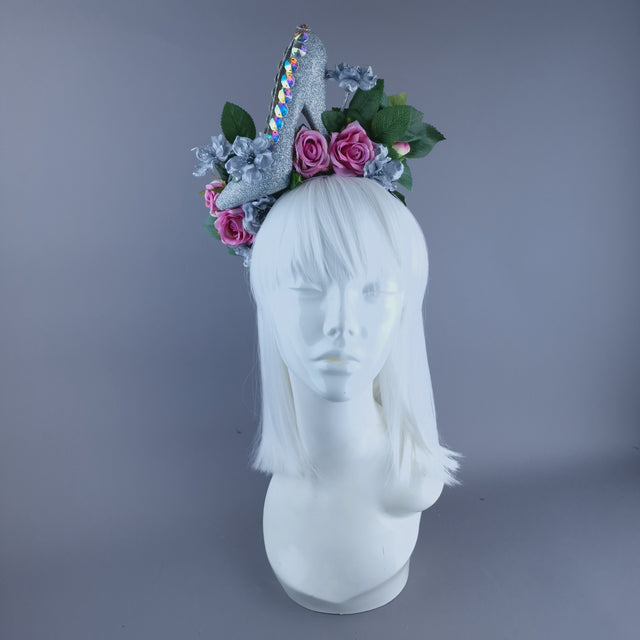 "Cinderella" Shoe Heel Rose Headdress
