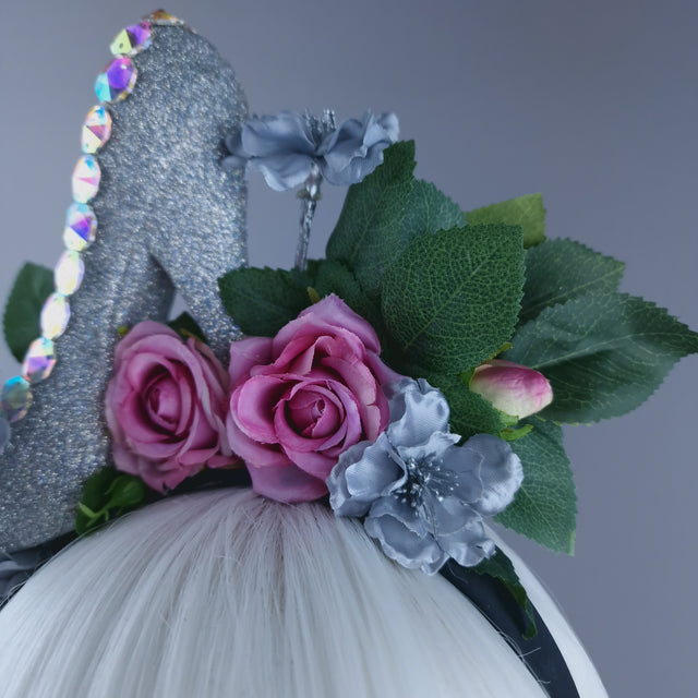 "Cinderella" Shoe Heel Rose Headdress