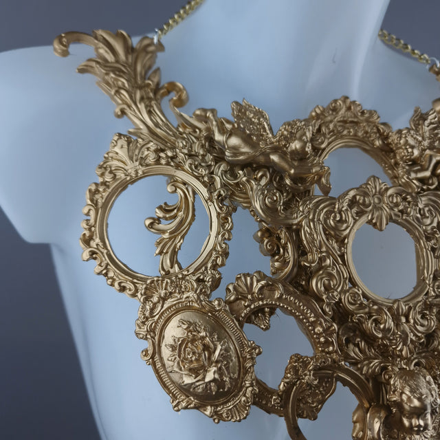 "Framed" Gold Frames & Filigree Neckpiece
