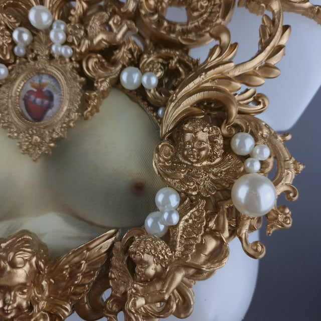 "Treasure Chest" Gold Filigree & Pearl Neckpiece