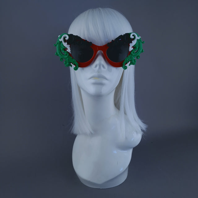 "Gaza" Cat Eye Filigree Sunglasses