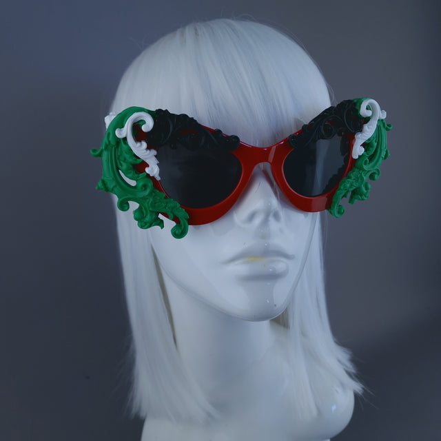 "Gaza" Cat Eye Filigree Sunglasses