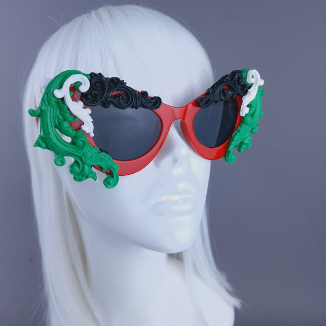 "Gaza" Cat Eye Filigree Sunglasses