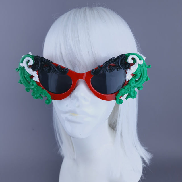 "Gaza" Cat Eye Filigree Sunglasses