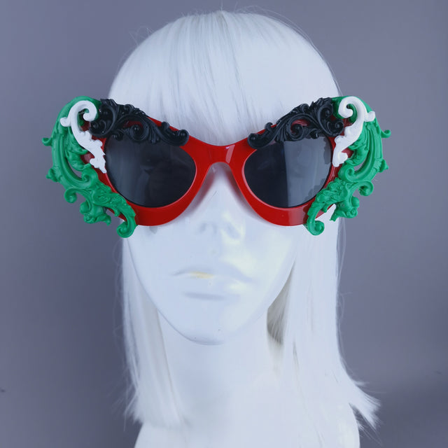 "Gaza" Cat Eye Filigree Sunglasses