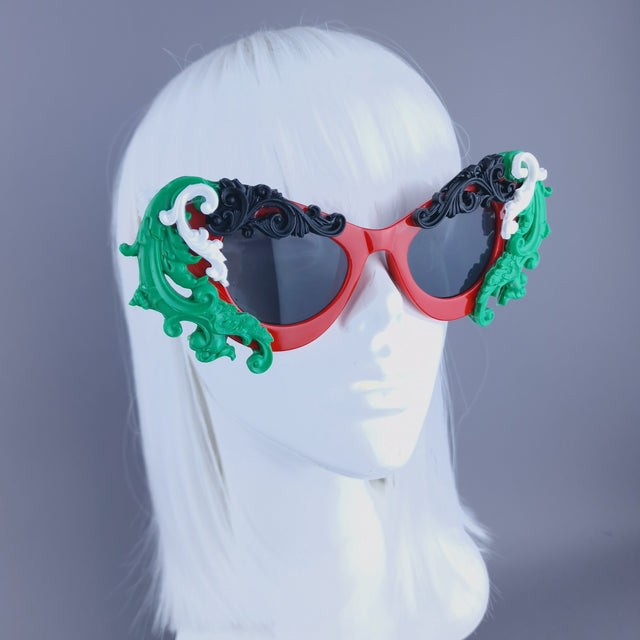 "Gaza" Cat Eye Filigree Sunglasses