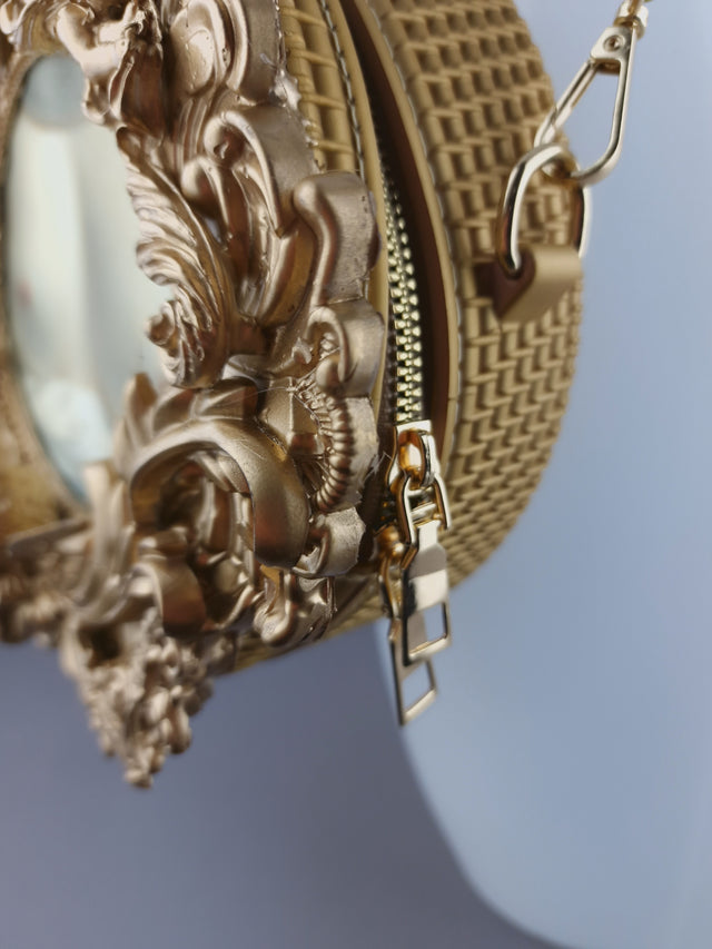 "Beauty Revealed" Gold Filigree Handbag