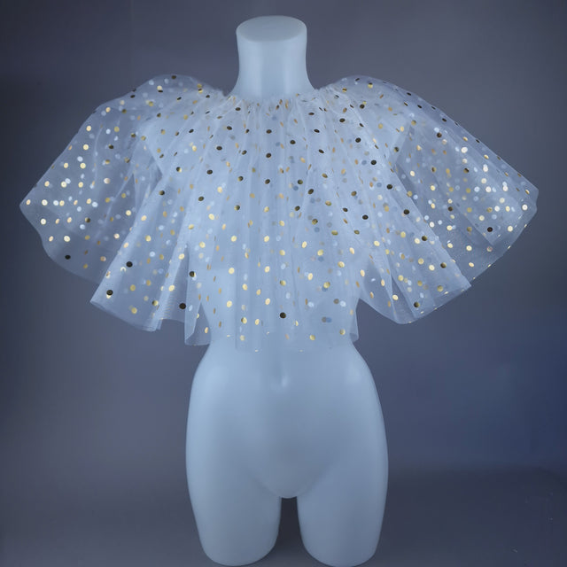 "Bobo" Spotted Neck Ruffle, Clown Collar