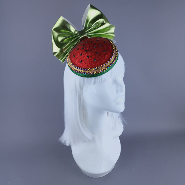 "Peace" Glitter Watermelon Fascinator Hat (Charity)