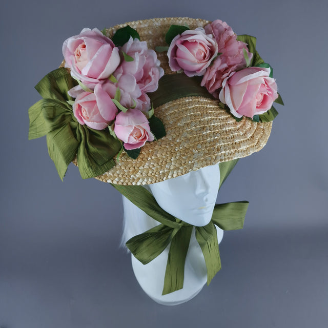 "Bridgerton" Pink Rose Hat