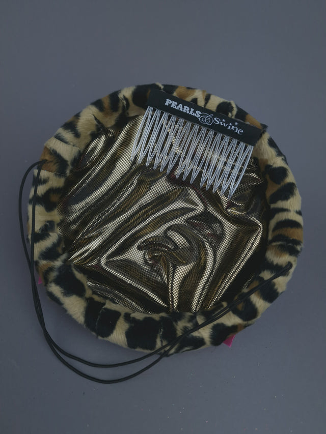 Pearls & Swine: Hat Leopard Print Vintage Inspired Cat Ear