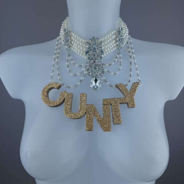 "Rude" A Nery Naughty Pearl Necklace Jewellery