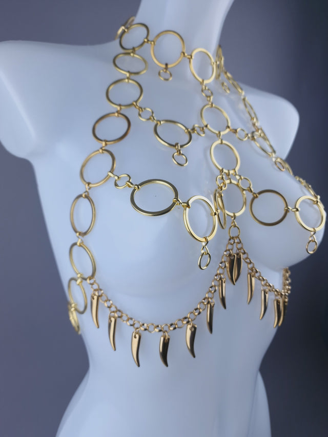 "Mammon" Gold Chain Jewellery Harness