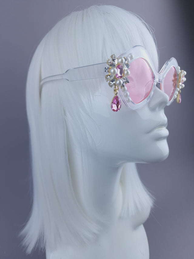 Pearls & Swine: Pink & Jewel Sunglasses - LIMITED EDITION