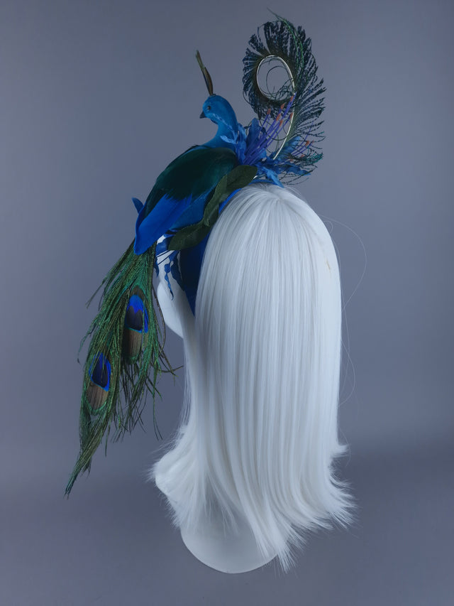 "Preen" Peacock & Flower Headdress