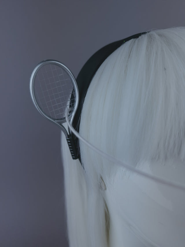 Pearls & Swine: Wimbledon Headpiece Tennis Racket & Ball