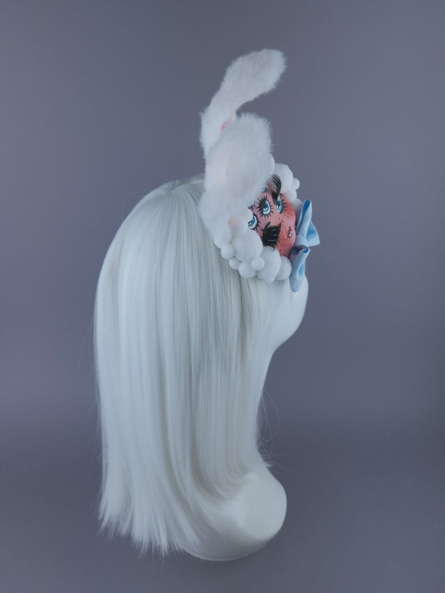 "Malocchio" Dollface Bunny Ear Mini Fascinator