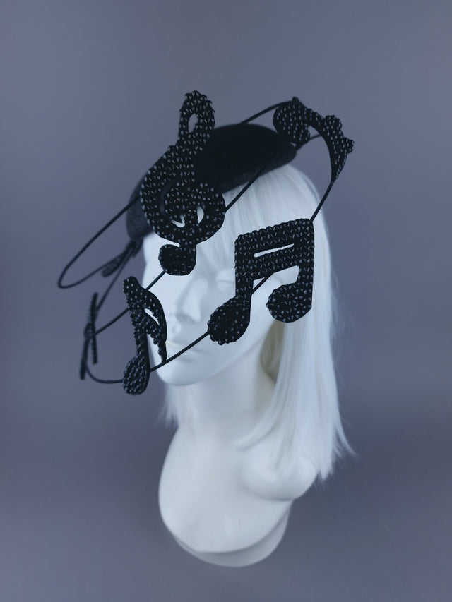 "Play on" Jewelled Musical Notes Hat