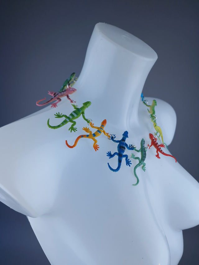 Colourful Medium Lizard Gecko Neckpiece