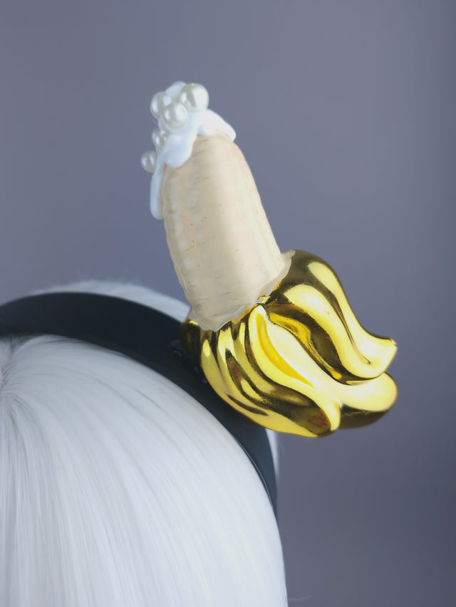 "Filthy Cute" Banana & Cream Headpiece