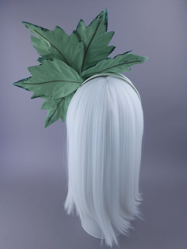 Large Velvet Poinsettia & Robin Xmas Headdress