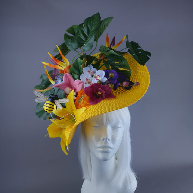 "Holiday" Colourful Flower & Bee Hat