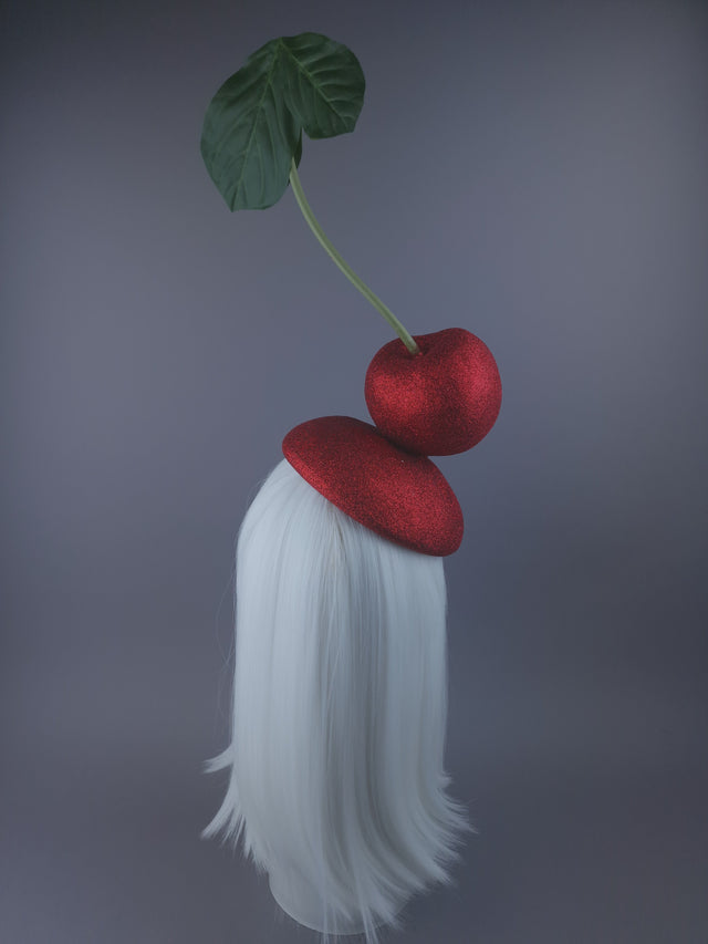 Pearls & Swine: Giant Cherry Food Fascinator Hat