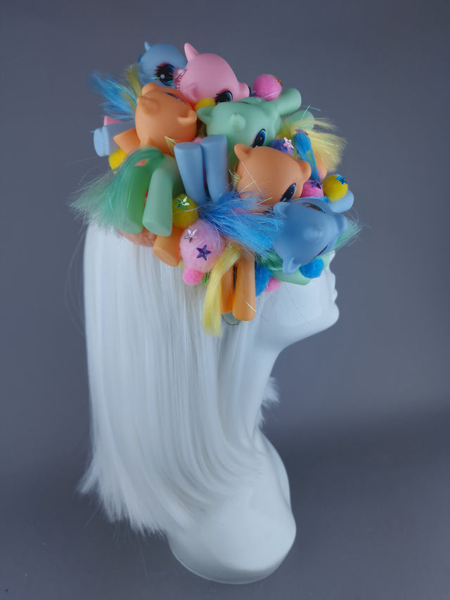 "Poni" Colourful Pony Vintage-Style Fascinator Hat