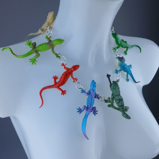 Colourful Medium Lizard Gecko Neckpiece