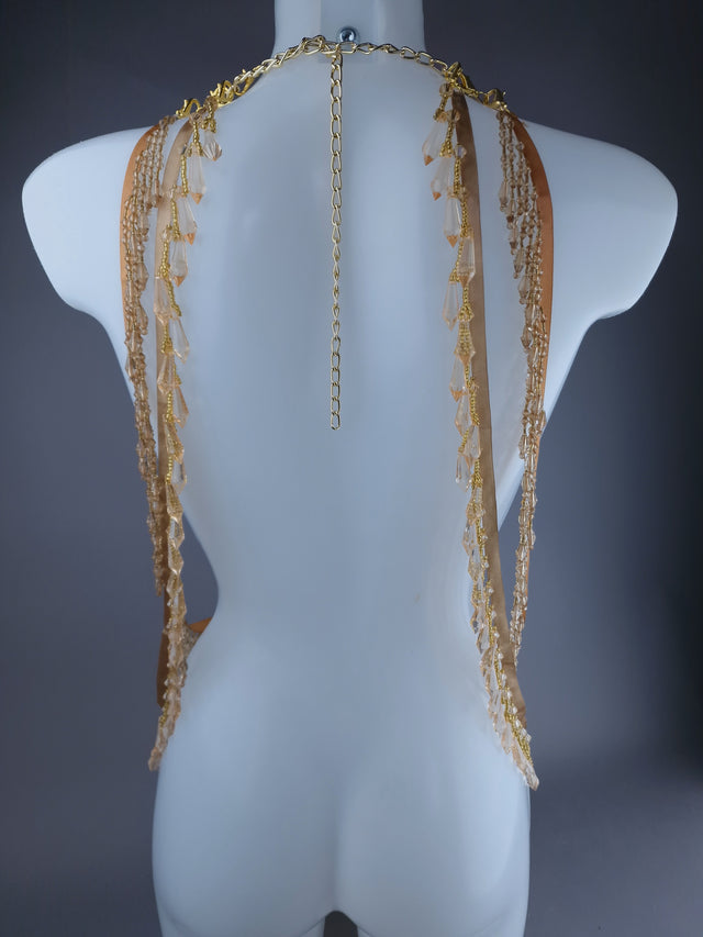 "Holy" Gold Filigree Cherub Body Jewellery Harness