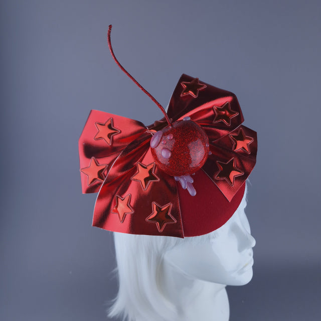 "Cherro"Giant Cherry & Bow Food Fascinator Hat