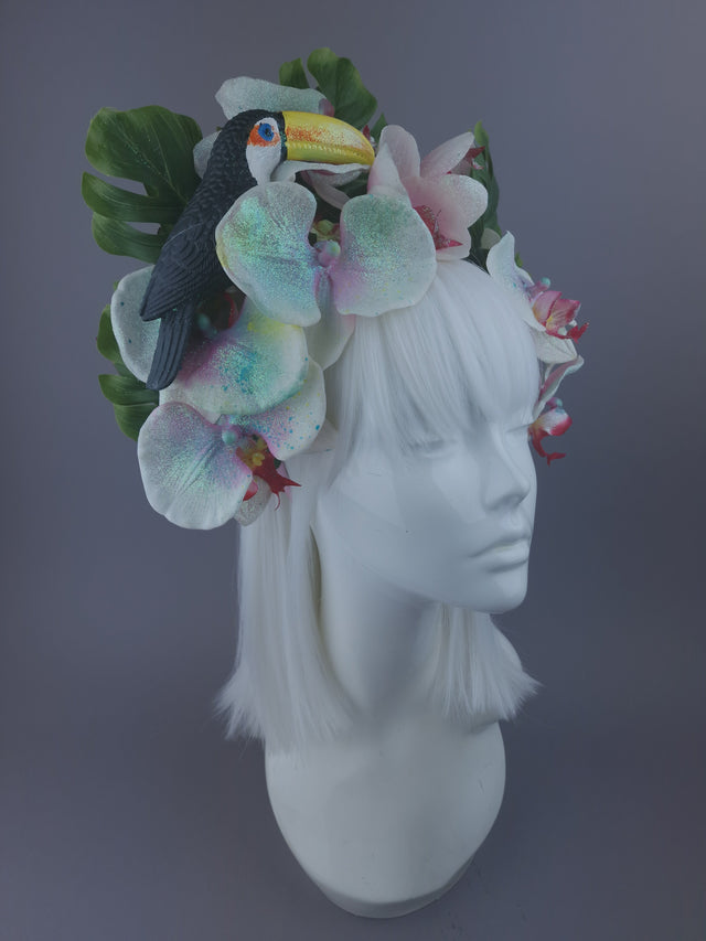 Pearls & Swine: Sparkly Orchid & Toucan Floral Headdress