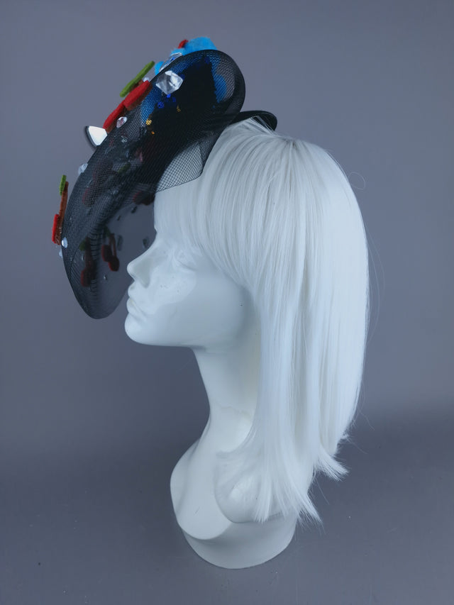 "Tipple" Dollface Fascinator Hat with Veil