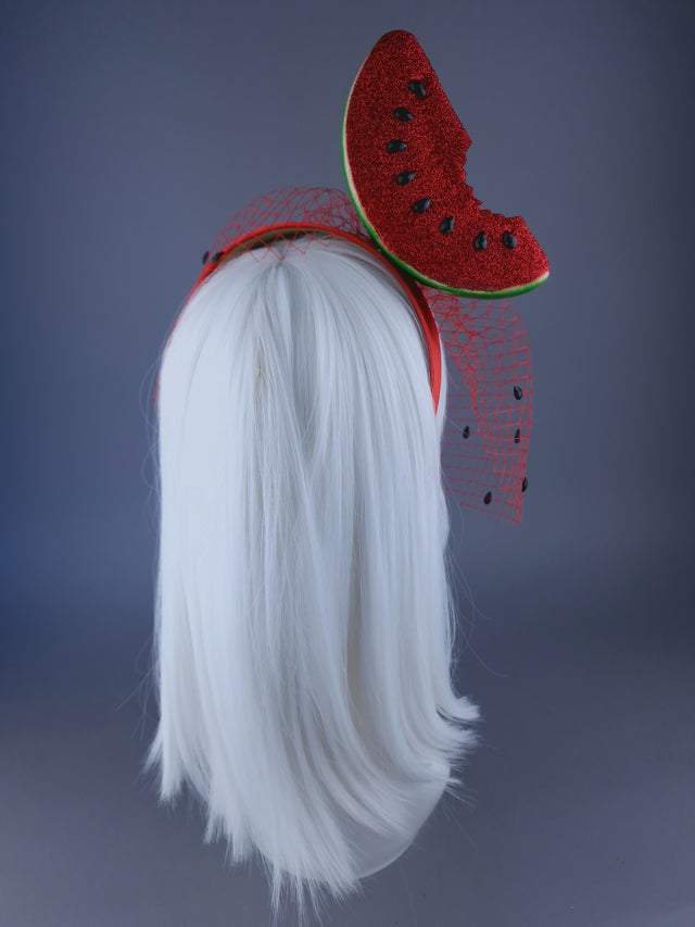 "Not In My Name" Watermelon Veil Headpiece