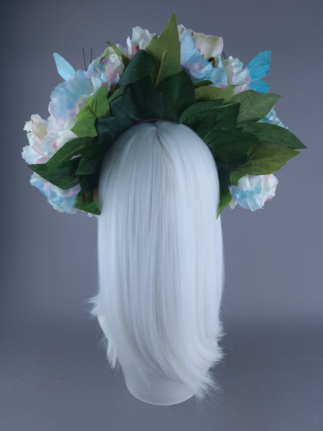 "Lizzie" Pastel Flower with Butterfly Headdress