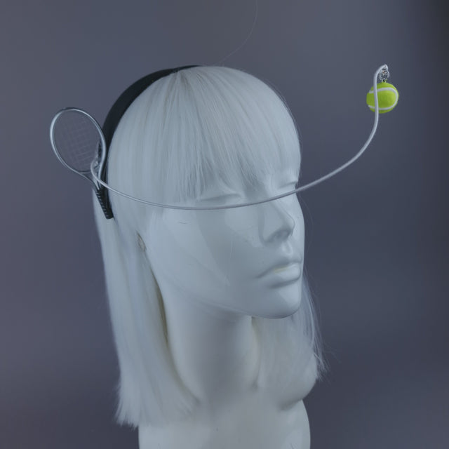 Pearls & Swine: Wimbledon Headpiece Tennis Racket & Ball
